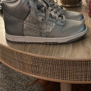 Nike Gray Athletic Shoes with Sparkle Details